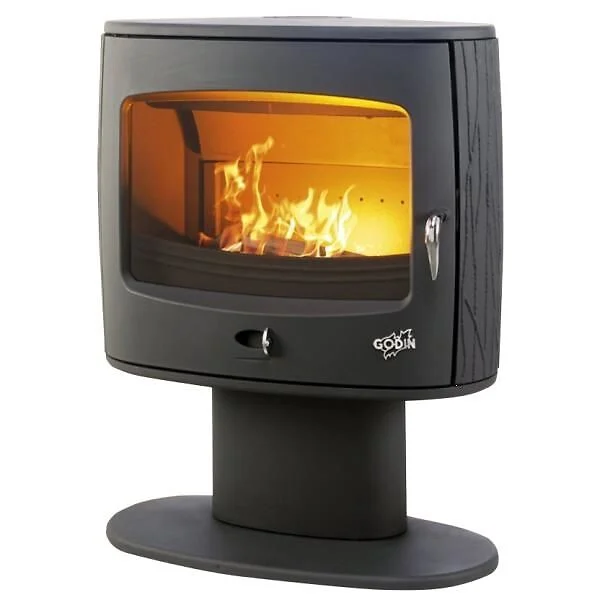 Poêle à bois GODIN Eclipse – Panoramique – Anthracite